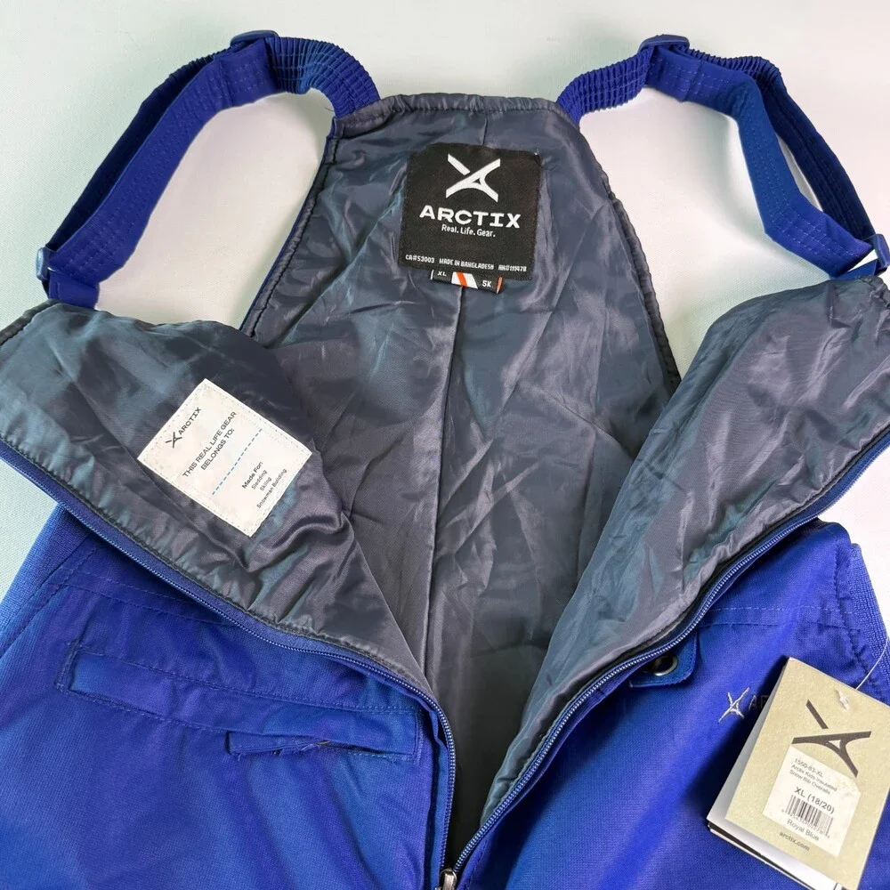 NWT Arctix Kids Insulated Snow Bib Overalls XL 18/20 Royal Blue Ski Pants NEW
